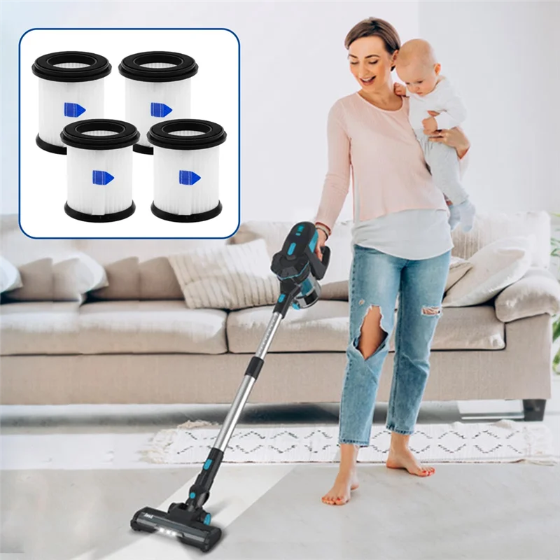 

Classy-4PCS HEPA Filter With Mesh Filter Replacement For INSE S6T/S6P Pro/N5S Cordless Vacuum Cleaner
