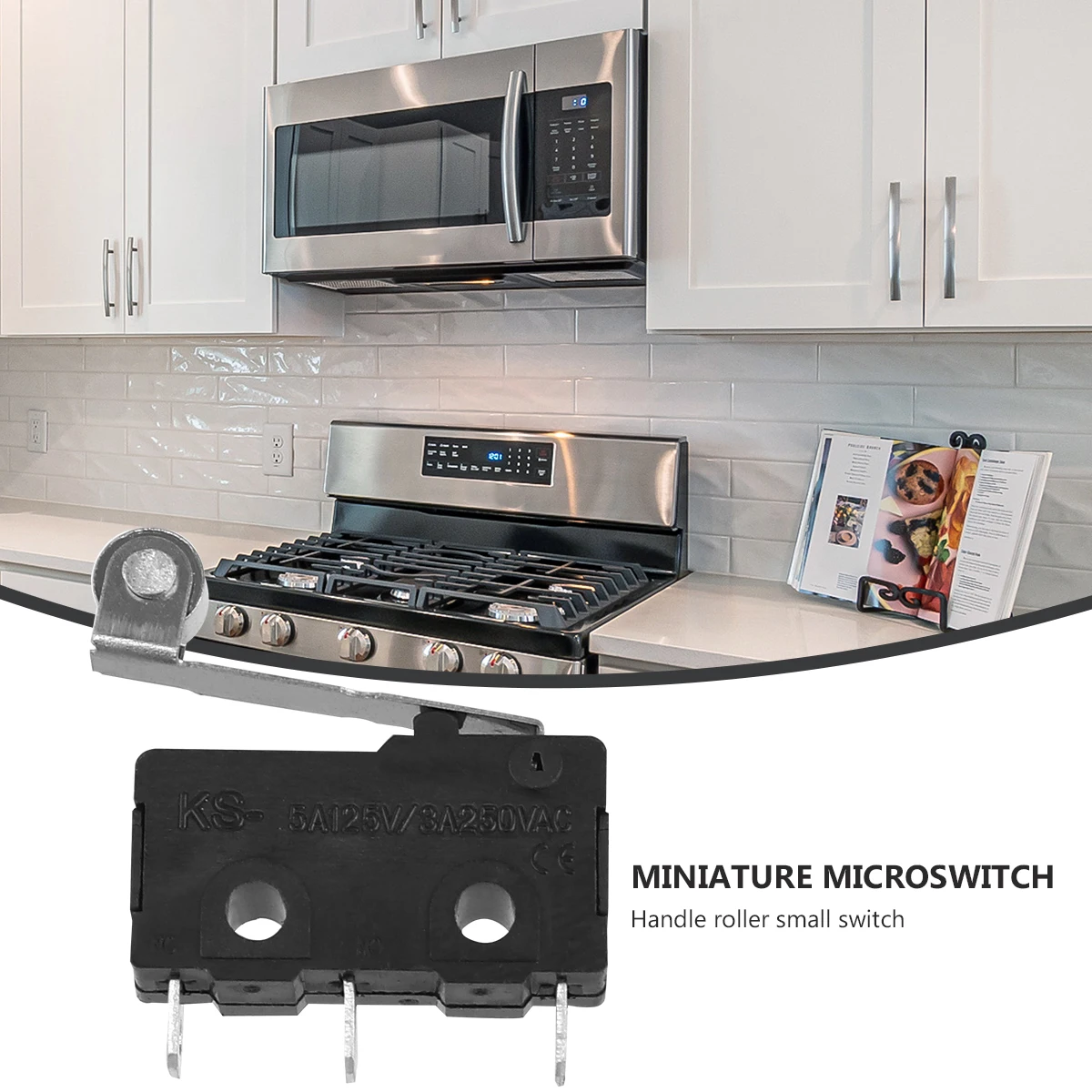 

12pcs Waterproof Micro Snap Action Switch Roller Mini Long Life No Nc For Oven Microwave Refrigerator Interlock Electrical