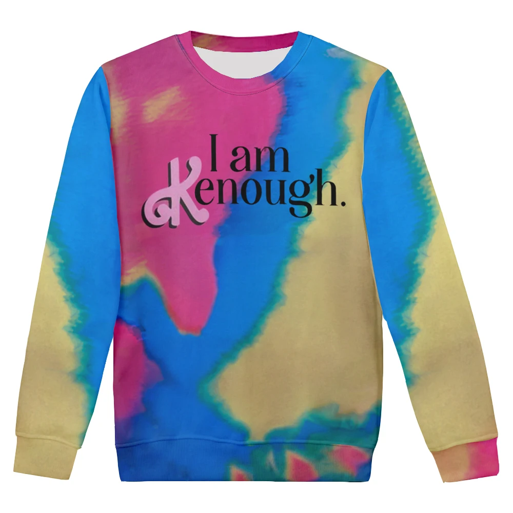 I Am Kenough Merch Tie Dye, уличная одежда с длинными рукавами для косплея, мужская и женская толстовка, новинка 2023, модная одежда из фильмов