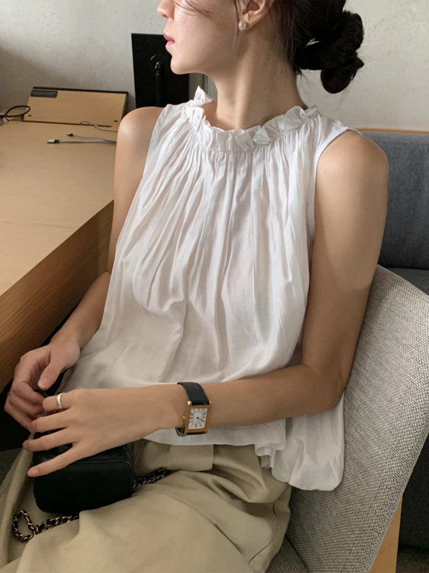 بلوزة نسائية صيفية فضفاضة بدون - مراجعة Halter Neck Top وسعره