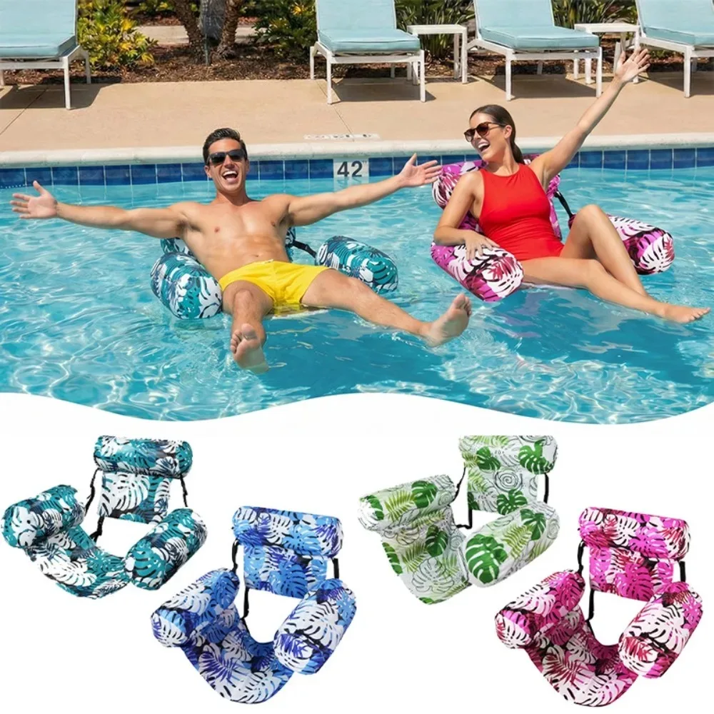 Heavy Duty Blow Up Pool Chair Inflatable Lounge Seat for Adults Lake Beach Backyard Party Outdoor Furniture Accessory Summer view 2