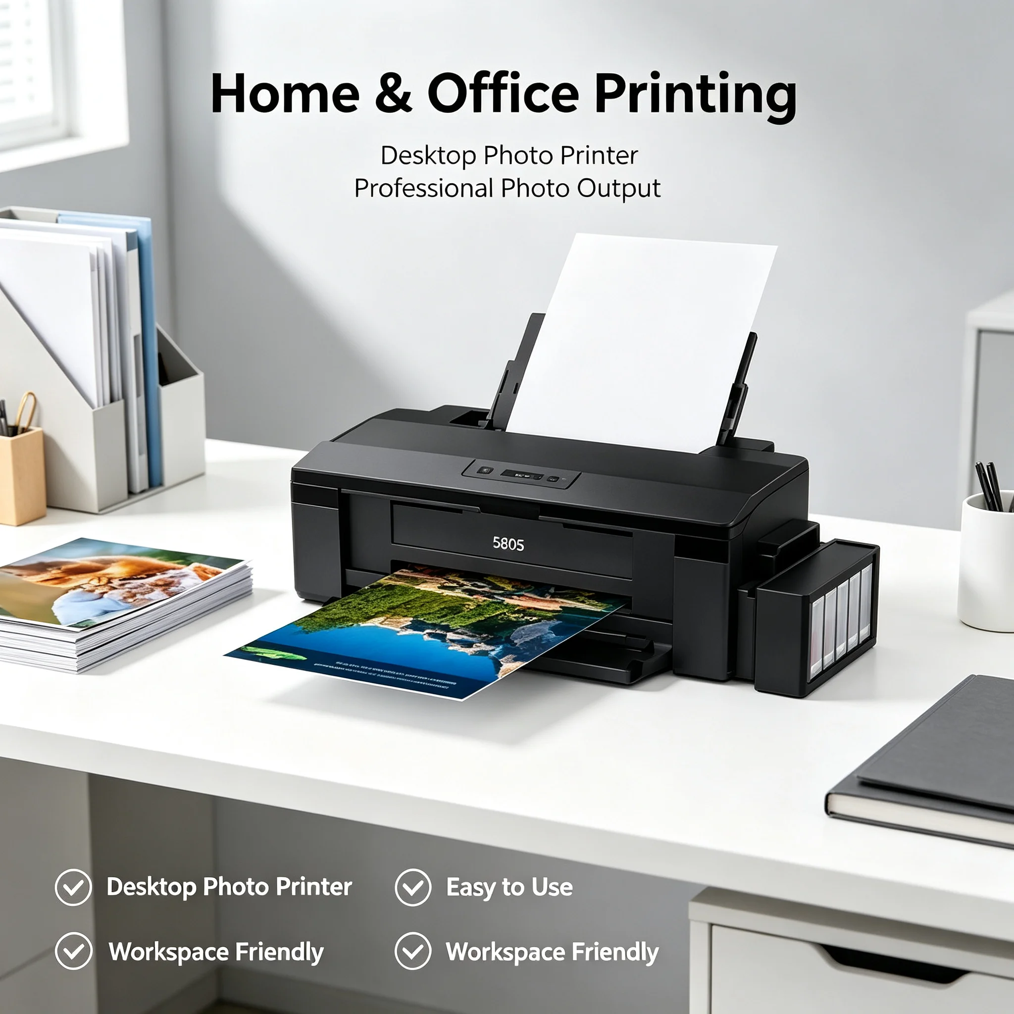 Six-color L805 PVC ID Card WIFI Inkjet Printer A4 Desktop L805 UV Sublimation Transfer ID Card Printer