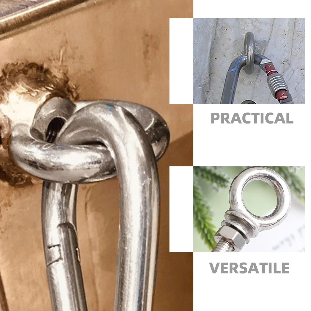 

Stainless Steel Eye Bolt Long Heavy Duty Screw For Hanging Hardware Lifting Ring Threaded Ceiling Bolt Metal Screws