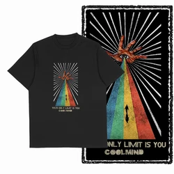 Coolmind ZF010 100% Cotton Big Size Streetwear Cool Men T-Shirt Vintage Cotton Exclusive Graphic Men T-Shirt Big Size Tee Shirts