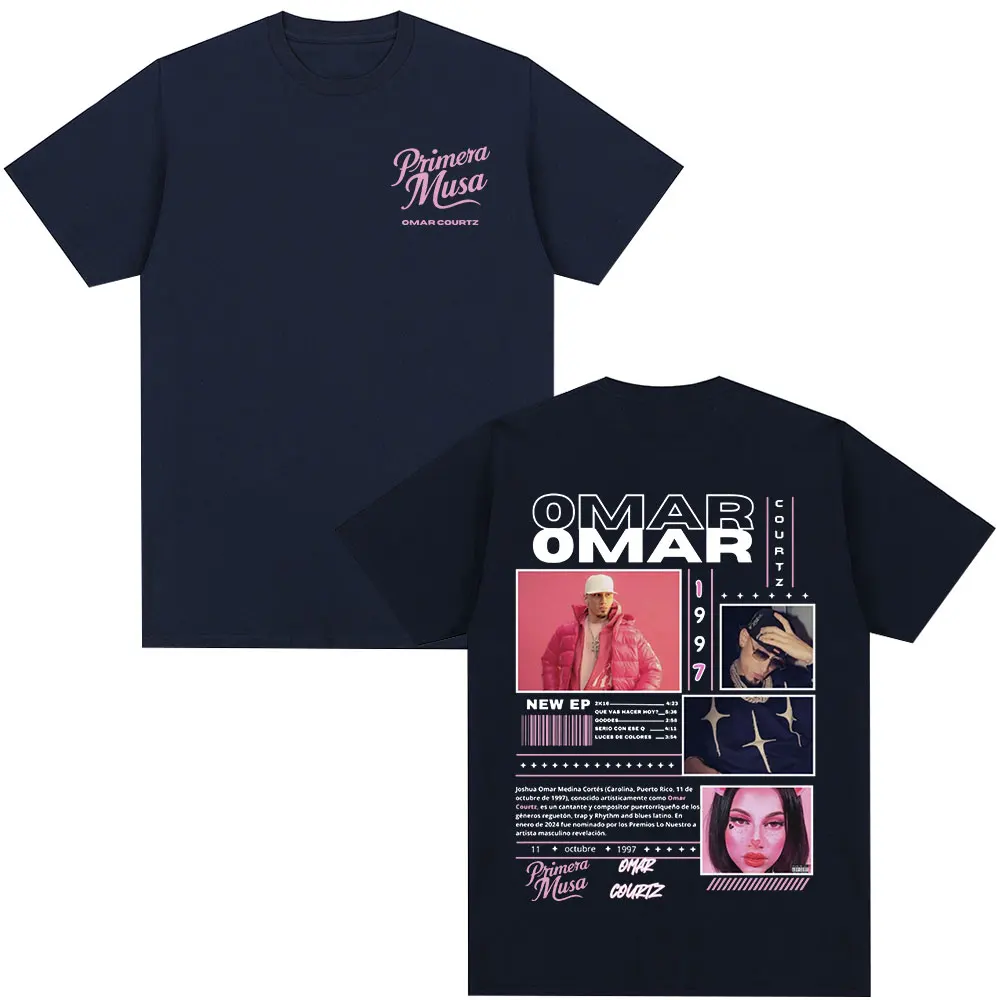 Omar Courtz Primera Musa Album Tour Merch T Shirt Men Women Clothing Hip Hop Fashion T-shirt Casual Cotton Short Sleeve T-shirts image 2