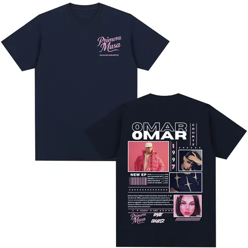 Imagen 2 del producto Omar Courtz Primera Musa álbum Tour Merch camiseta hombres mujeres ropa Hip Hop moda camiseta Casual algodón camisetas de manga corta