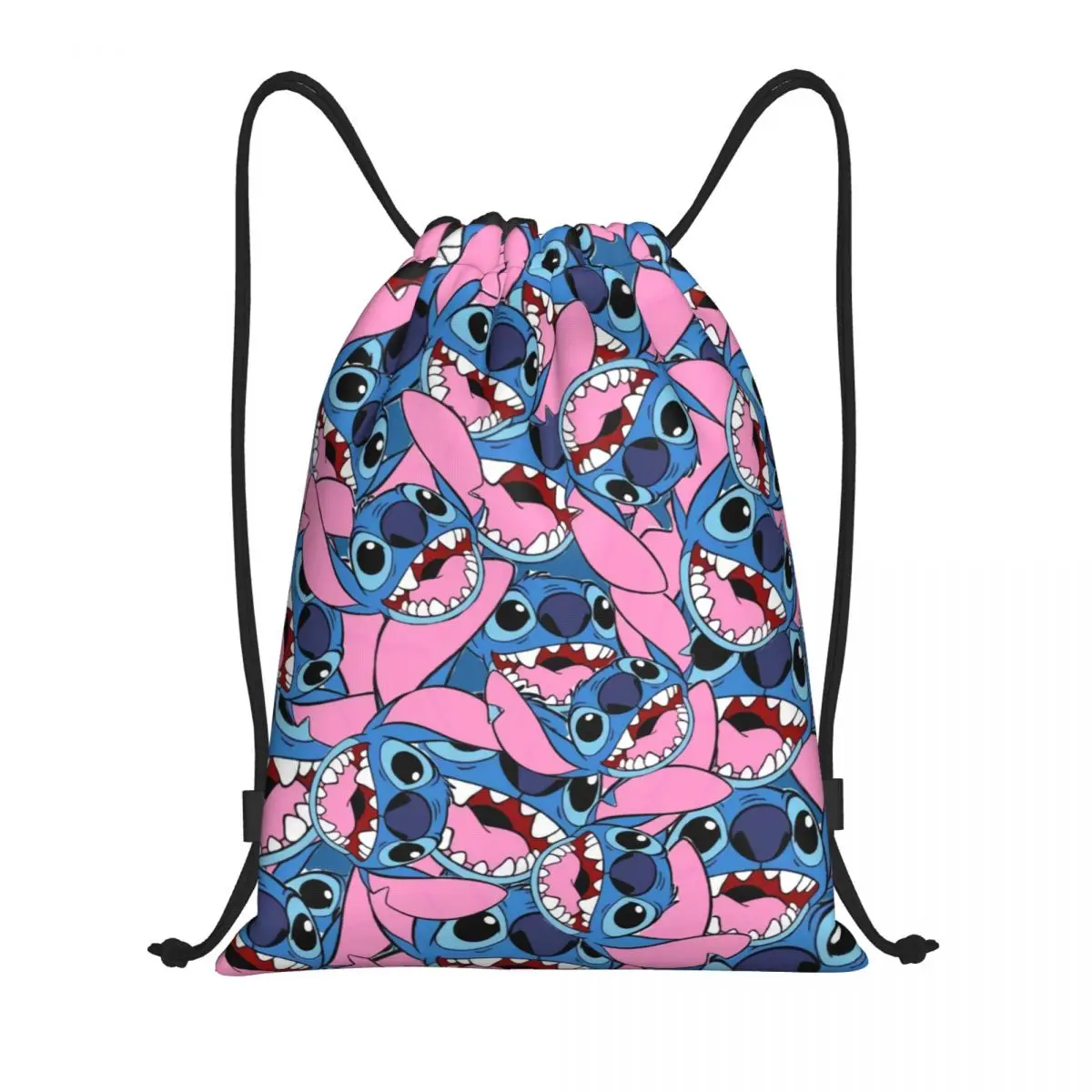 Aangepaste Tas Met Trekkoord Voor Winkelen Yoga Rugzakken Vrouwen Mannen Stitch Cartoon Sportgym Sackpack