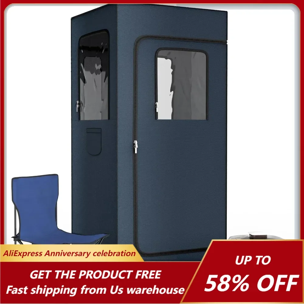 

Portable Steam Sauna Box, Full Size Personal Sauna Tent Indoor Sauna Relaxation Kit with Steam Generator, Remote Control