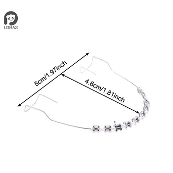 1 pár barevných závorek, zubní falešné rovnátka s háčkem, dočasná zubní dekorace s kovovými dráty, závorka, ligatura, kravata s krabičkou 8 nejlepší prodej zubní rovnátka - №2