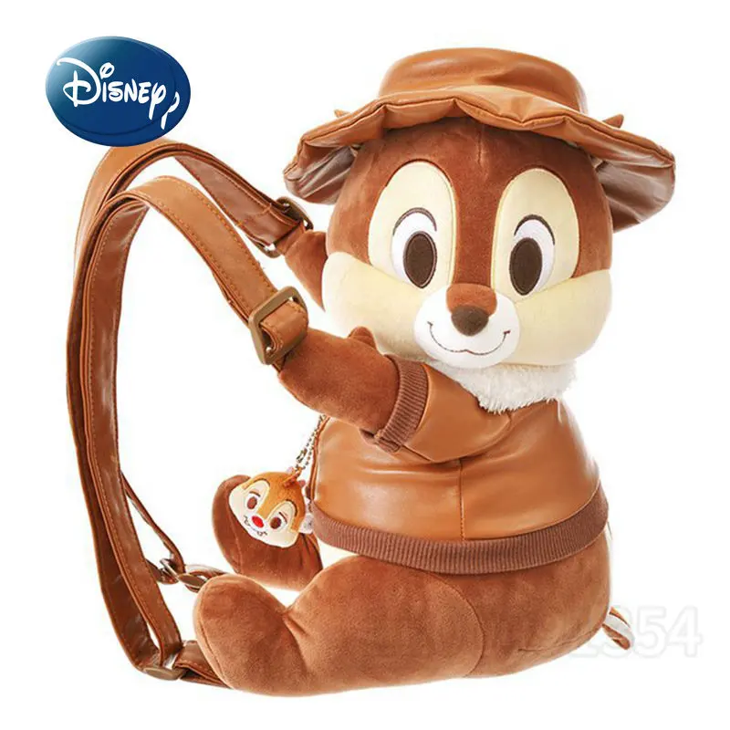 Disney Original Chichititi Stuffed Plush Backpack Cartoon Cute Children Plush Backpack Plush Doll Messenger Bag Children's Gift