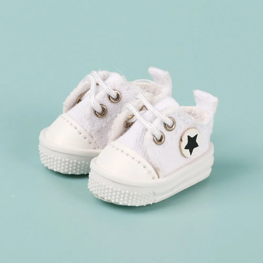 

Fashion Star Pattern Ob11 Shoes Dress Up Pretend Play Canvas Shoes Low Top Cute Outfit Casual Shoes Accessories