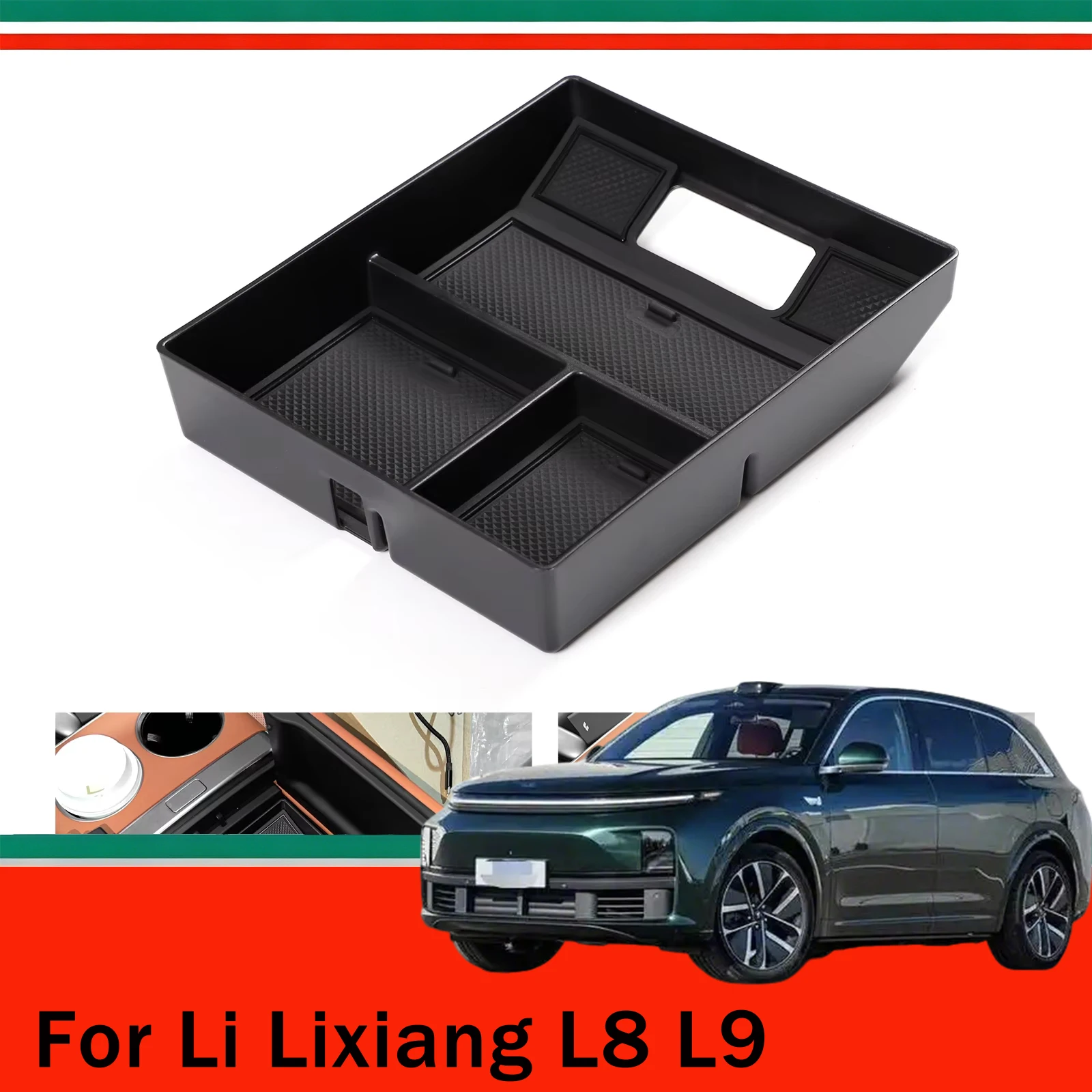 Central Armrest Storage Box Car Center Console Tray Organizer Interior Accessories Tidying For Li Lixiang L8 L9