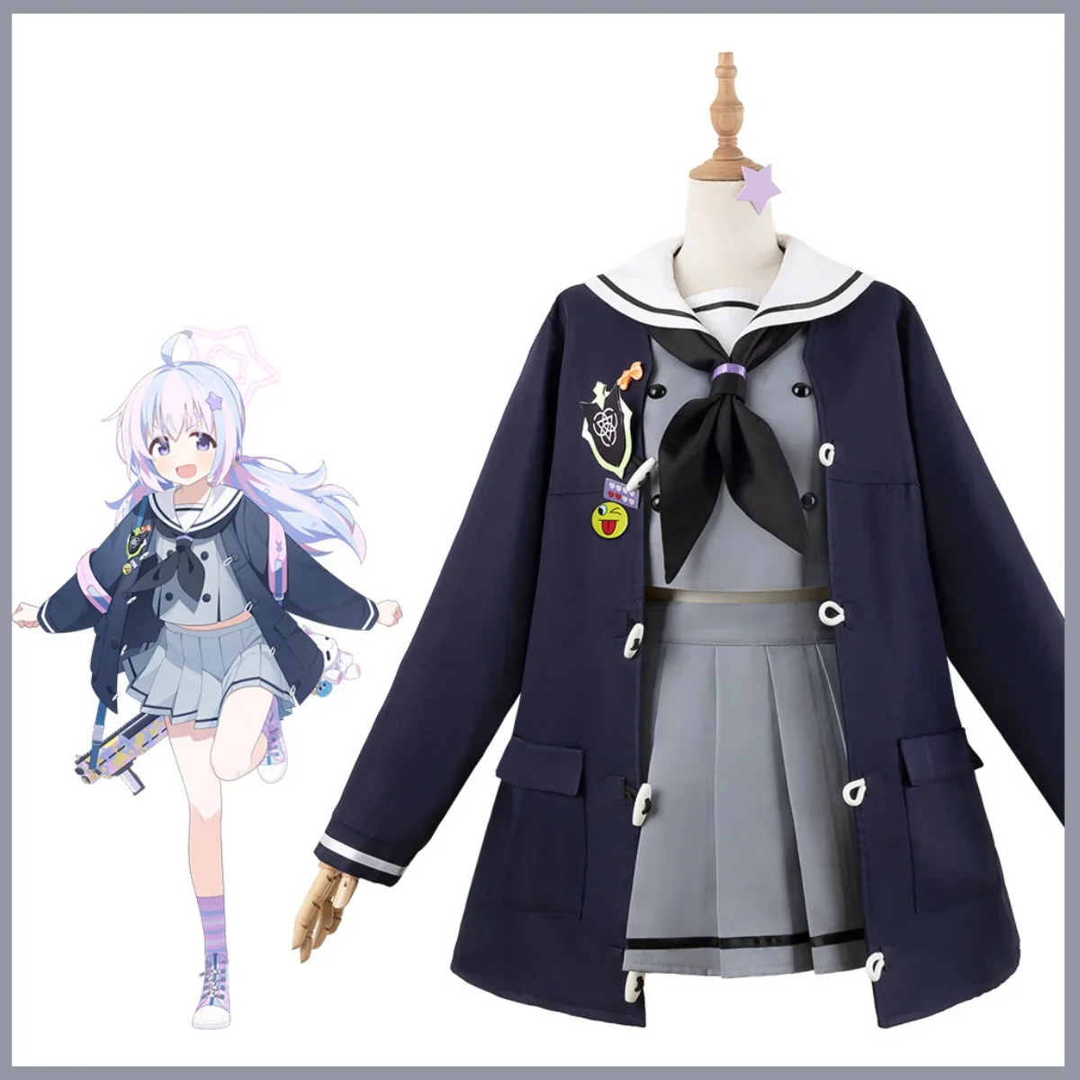 Game Blue Archive Uzawa Reisa Cosplay Costume Wig Japan South Korea JK School Uniforms Skirt Woman Lovely Campus Sailor Suit