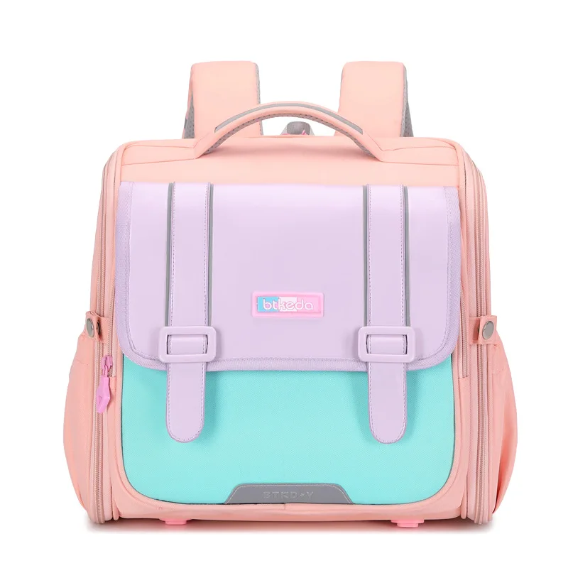 New Horizontal Simple Children Primary School Bags for Student Girls Boys British Style Light Large Backpacks Teenagers Mochila