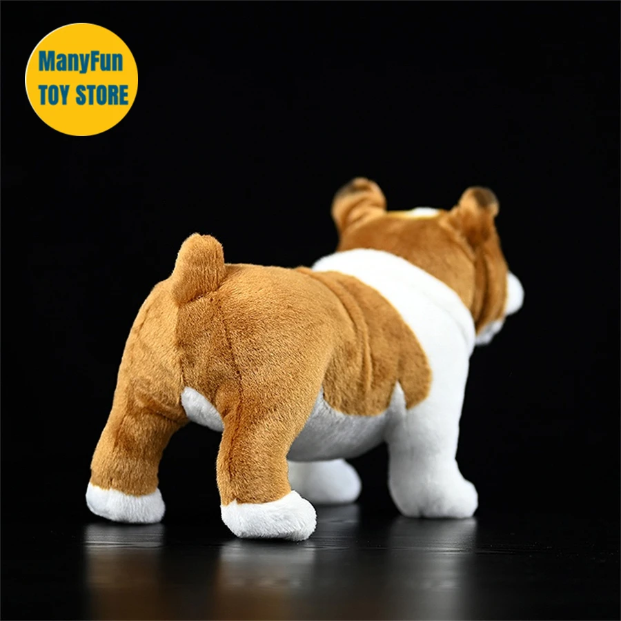 Bulldog High Fidelity Pit Bull Terrier Plushie Dogs Plush Toys Lifelike Animals Simulation Stuffed Doll Kawai Toy Gifts For Kids