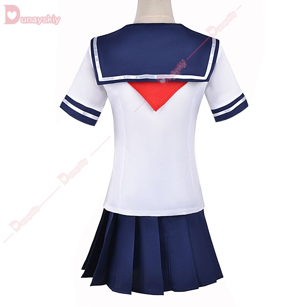 게임 얀데레 시뮬레이터 오사나 나지미 코스프레 의상, 가발, 아야노 아이시 여고생 JK 유니폼, 세일러 셔츠 스커트, 원피스 옷