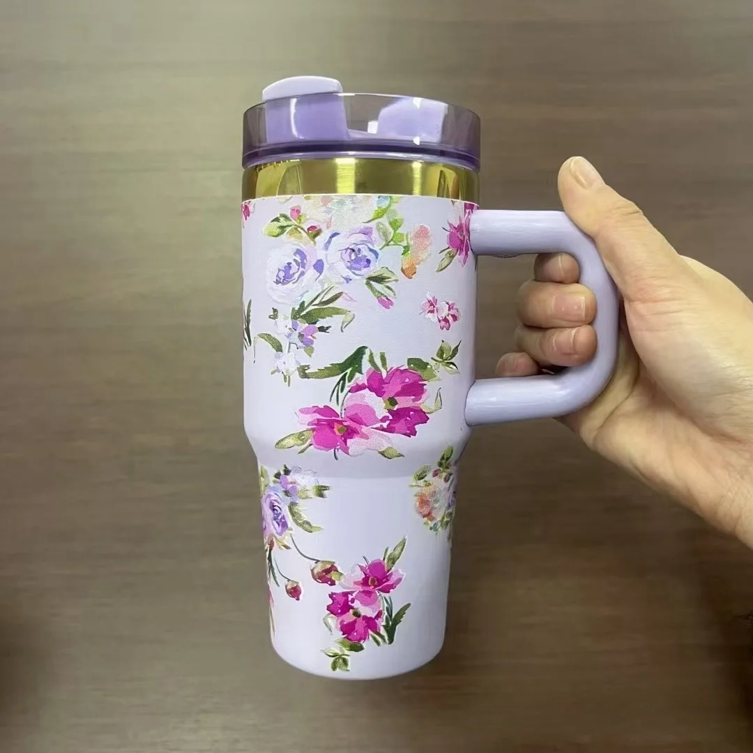 14oz Car Cup 304 Stainless Steel Insulated Travel Tumbler With Handle Straw Lid & Cold Retention For Vehicle, Office,_maomaolike.com