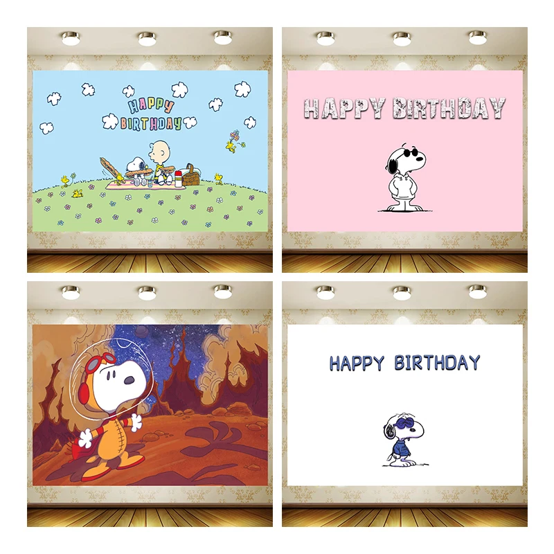 

Sno00py Dog Backdrop Boy Birthday Party Supplies Banner room Decoration Background Photography