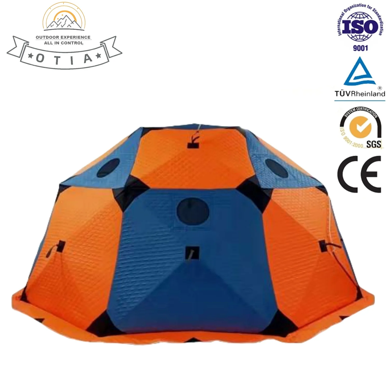 Foldable Winter Ice Fishing Insulated Sandwich Cotton Multi-Person Tent