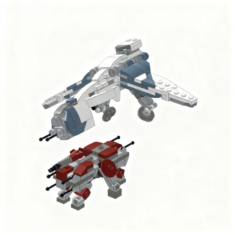 120-teiliges MOC Star Battle Mini-Modell Baustein-Set Architektur DIY Zusammenbau Kreatives Spielzeug Weihnachtsgeschenkidee Bildungs-Bausteine