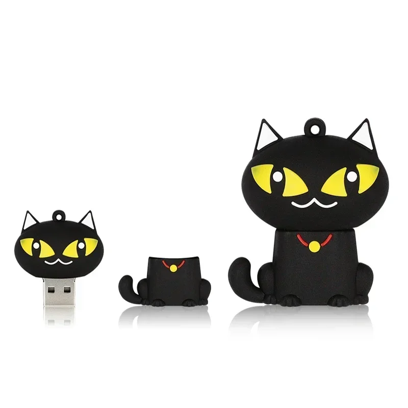 USB 2.0 Flash Drive 128GB Penguin Cat Owl Pen Drive capacità reale Memory Stick 64GB/32GB/16GB/8GB U Disk 256G Bee Fox Pendrive