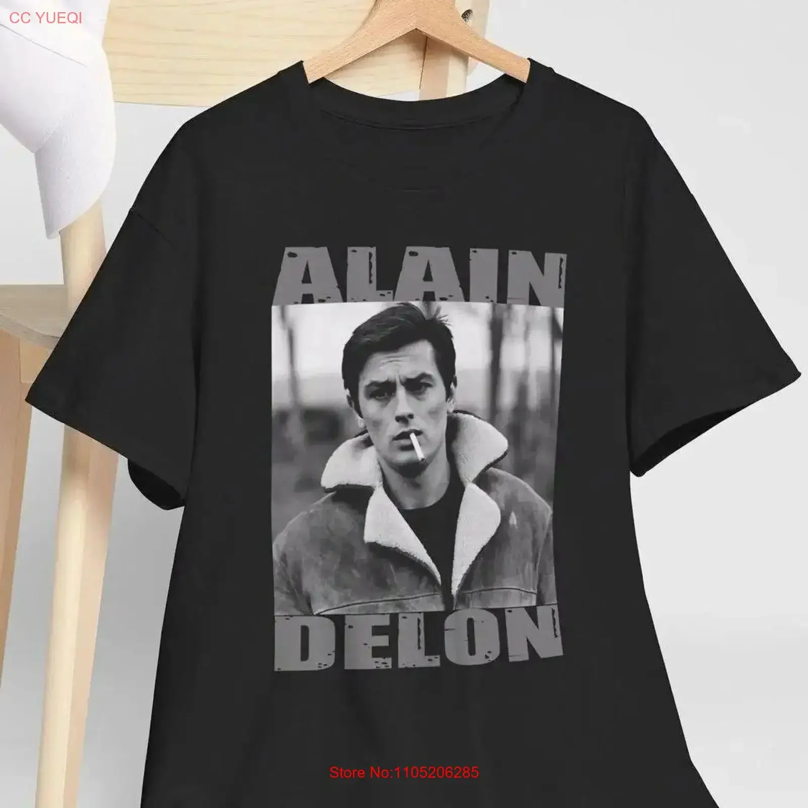 Alain Delon T Shirt Tribute In Memory of French Actor Sirt Dies at 88 RIP vintage Washed Casual Breathable Soft fashion