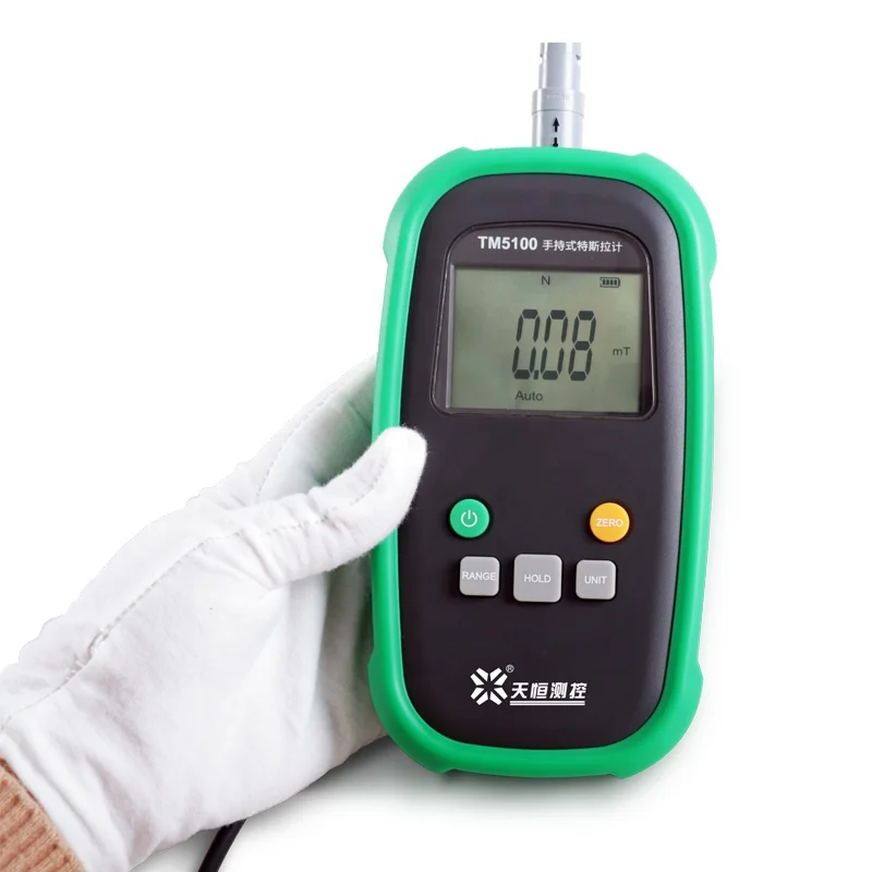 Handheld Digital Permanent Magnet Gauss Meter Meter Surface Magnetic Field Measuring Instrument TM5100 Accuracy Percent 5