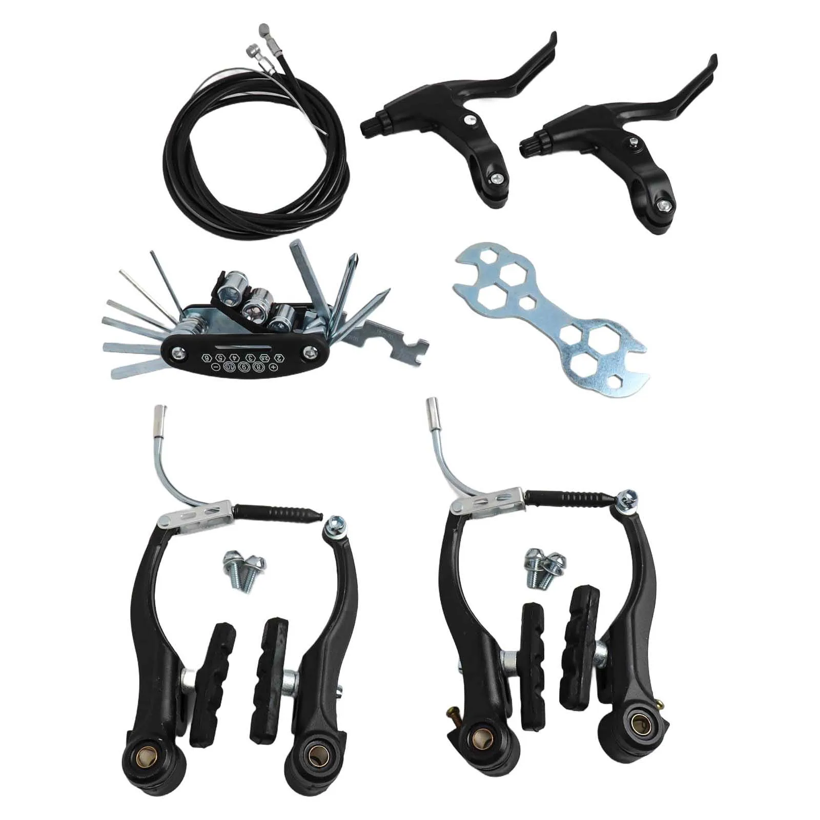 

1 Pair Mountain Bike Front/rear Brake Clamp Kit Aluminum Alloy V Brakes Comprehensive Brake Bicycle Brakes Replacement Accessory