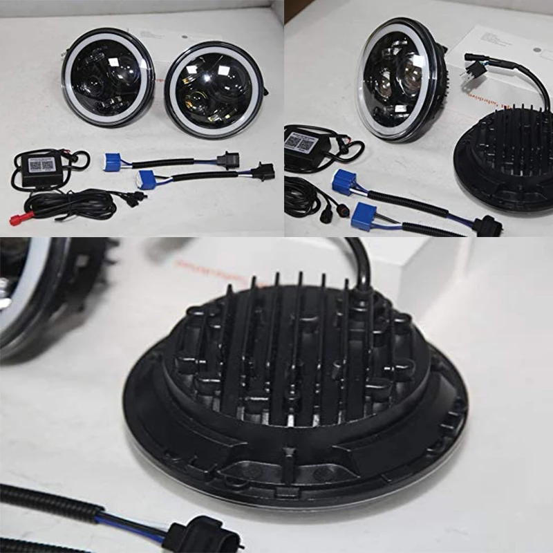 2007-2015 Year For Jeep Wrangler LED Head Light Angel Eyes App Settle 7 Colors