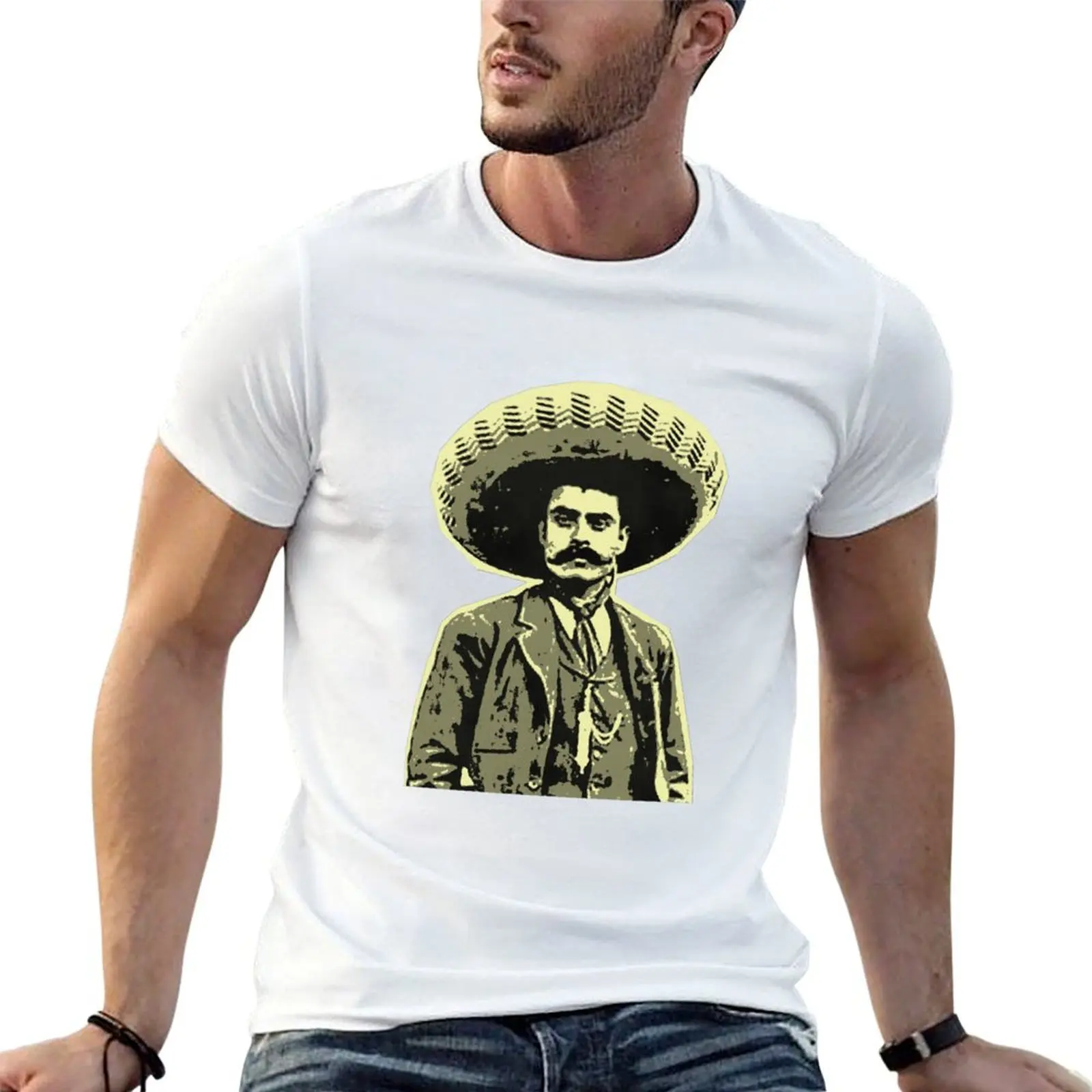 Camiseta Emiliano Zapata Salazar, paquete de camisetas para hombre, camisetas blancas para hombre, camiseta de algodón