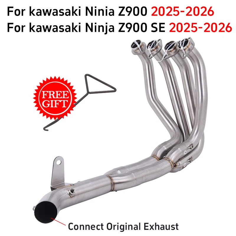 

Motorcycle Exhaust Escape System Euro5 Front Link Pipe Connect Original Muffler Slip On For KAWASAKI Ninja Z900 SE 2025 2026