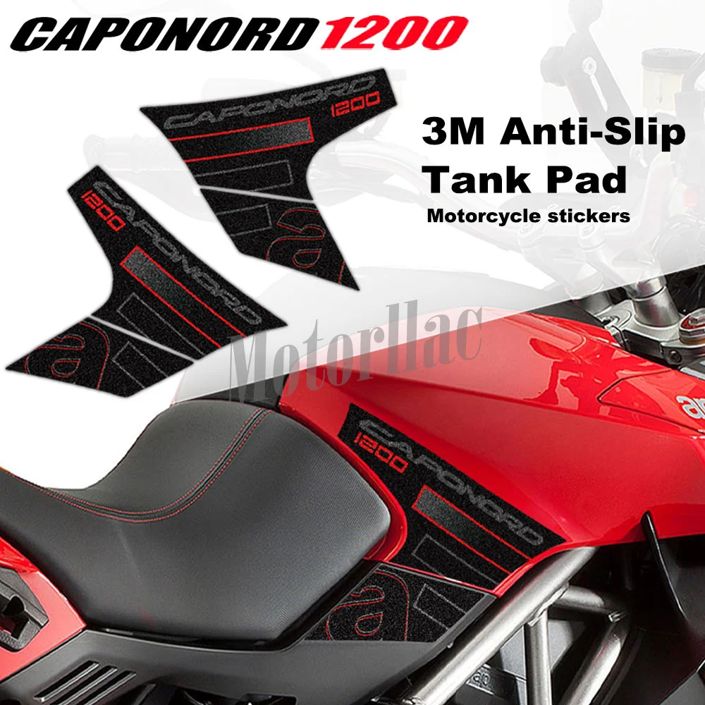 

3M Motorcycle Fuel Tank Pad Stickers Side Gas Cover Protection Grips Knee Decal Accessories For Aprilia Caponord 1200 Rally