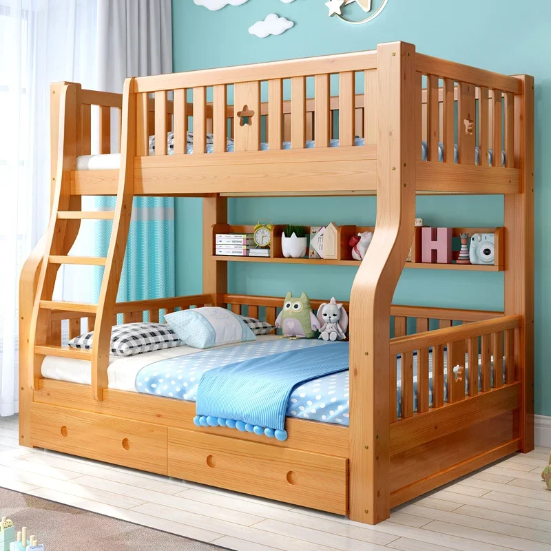 

All solid wood bunk beds, bunk beds, two-story children's bunk beds, wooden beds,double high and low mother beds