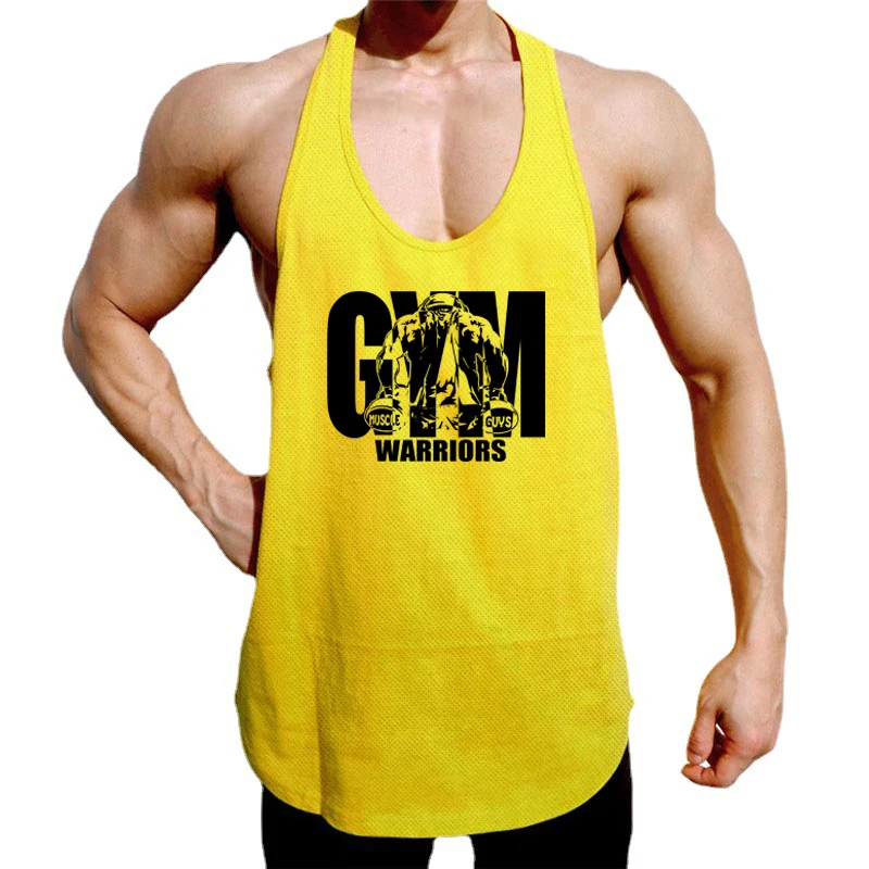 Men Stringer Tank Top Anti-Sticky Mesh Sports Singlet Quick Dry Sleeveless Shirt For Jogging Gym Workout Running Bodybuilding