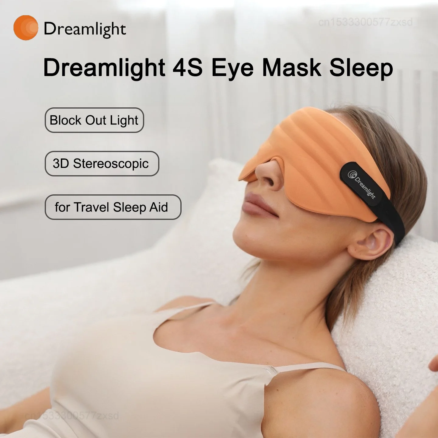 

Dreamlight 4S Eye Mask Sleep 3D Stereoscopic Sleep Aid for Men Women Adults Travel Light Blocking Soft Breathable Eye Cover