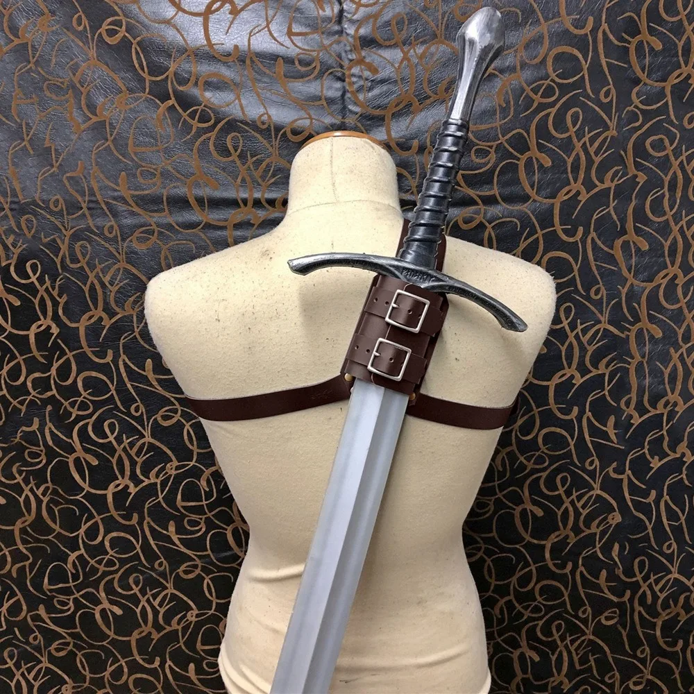 

Medieval Swordsman Shoulder - Strap Sword Sheath - Cosplay Prop for Drama & Halloween Costume Parties