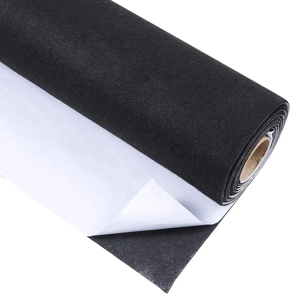 

78.7" x 17.7" Extra Large Black Adhesive Felt Shelf Liner Black Backed Adhesive Felt Roll for DIY Projects Costume, Jewelry Dra