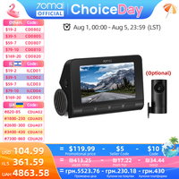 70mai Dash Cam 4K A810 Ultra HD GPS ADAS 150FOV HDR Dual-Channel Supported Motion Detection 70mai A810 Car DVR LTE 4G Compatible