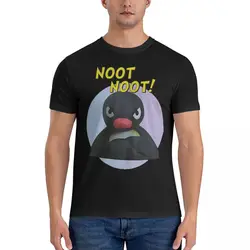 Men T-Shirts Noot Noot Meme Fashion Pure Cotton Tees Short Sleeve PINGU T Shirt Crew Neck Clothing Adult