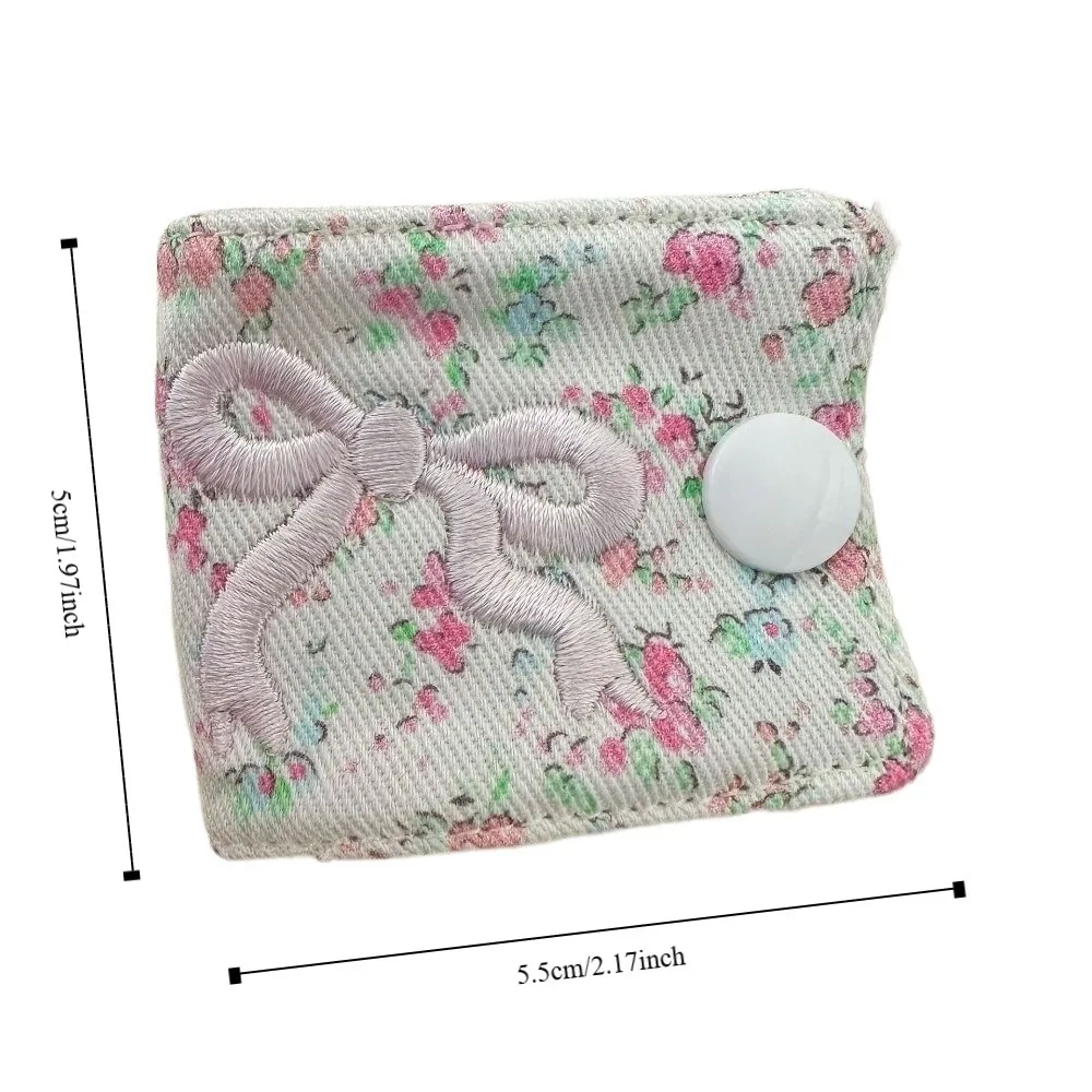 Snap Fastener Data Cable Storage Clip Cotton Embroidery Charger Cable Organizer Portable Bow Cable Organizer Set Headphone Cable