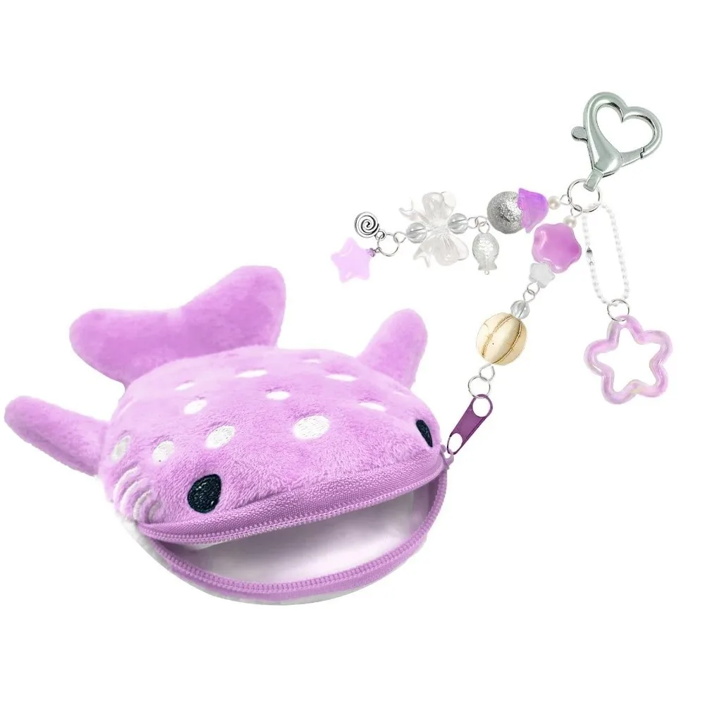 

New Zipper Whale Shark Coin Purse Lightweight Large Capacity Plush Coin Purse Backpack Accessories Zipper Pouch