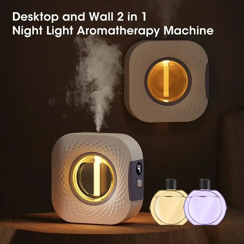 Mini Aromatherapy Machine Air Purifying Diffuser Fragrance Humidifier Machine Small Wall-mounted Air Purifier HiltonLavender Oil