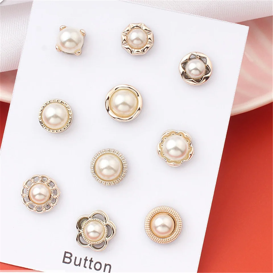 Fashion Magnet Concealed Buckle Detachable Shirt Adjustment Pearl Buttons Nail-free Brooch Decorative Button Set