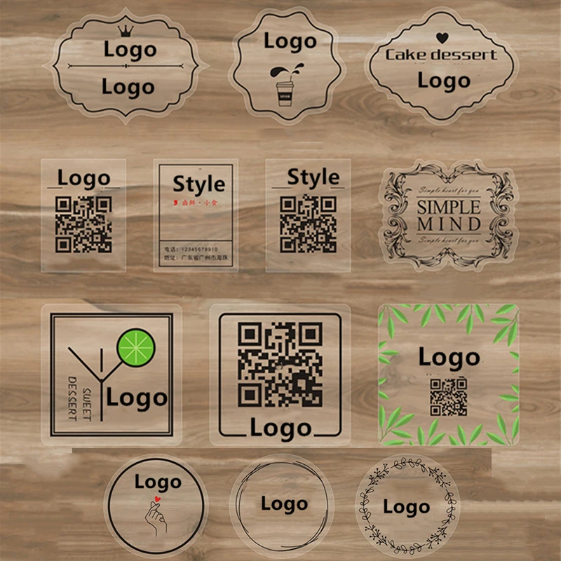 500pcs/Lot Custom Stickers Customized Logos Wedding Birthdays Store Name Candy Gift Box Waterproof Seal Stickers