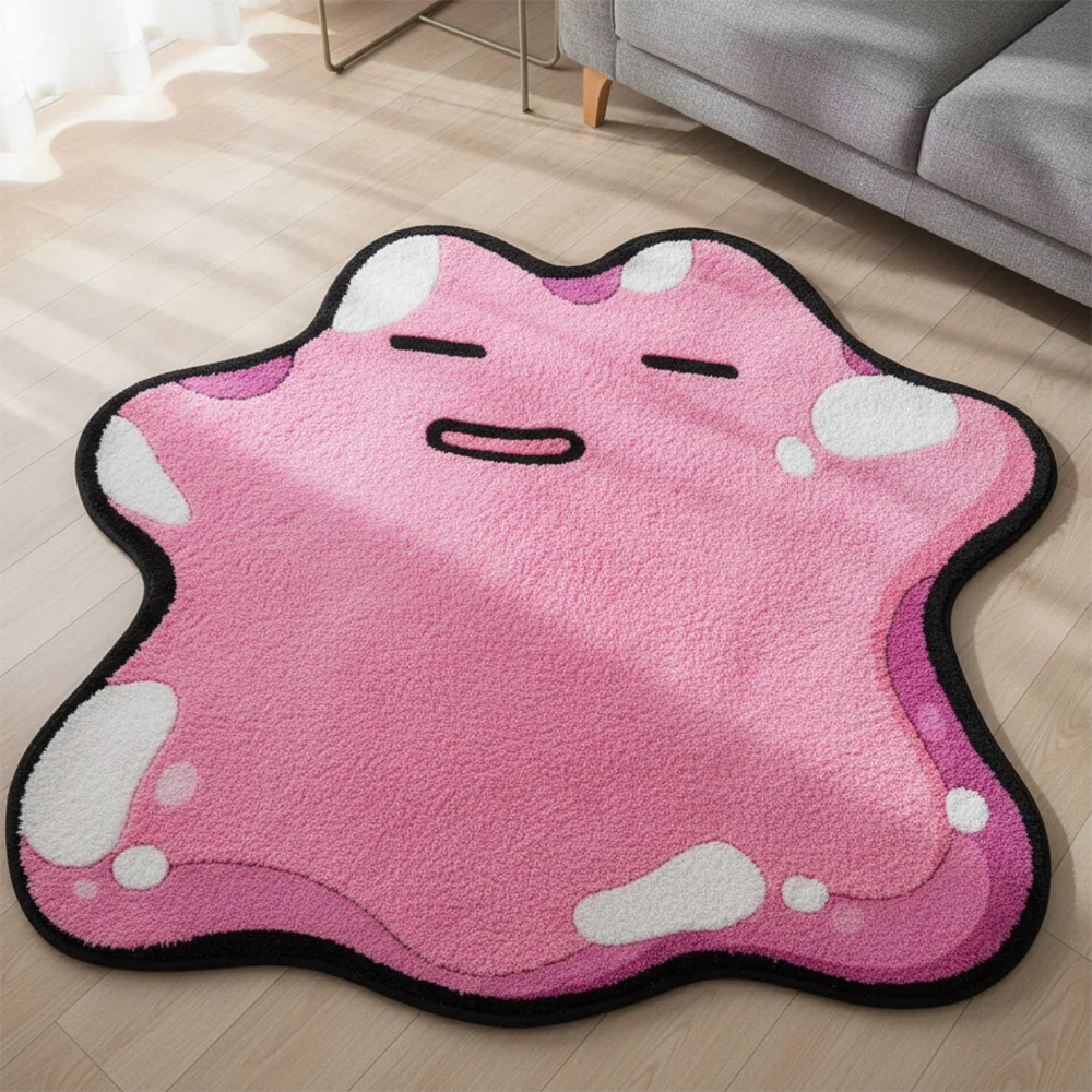 Anime Rug Blastoise/Ditto Zacht polyester vloerkleed/tapijt, huisdiermat, zachte vloer/voetmat, zachte decoratieve deken, spelmat