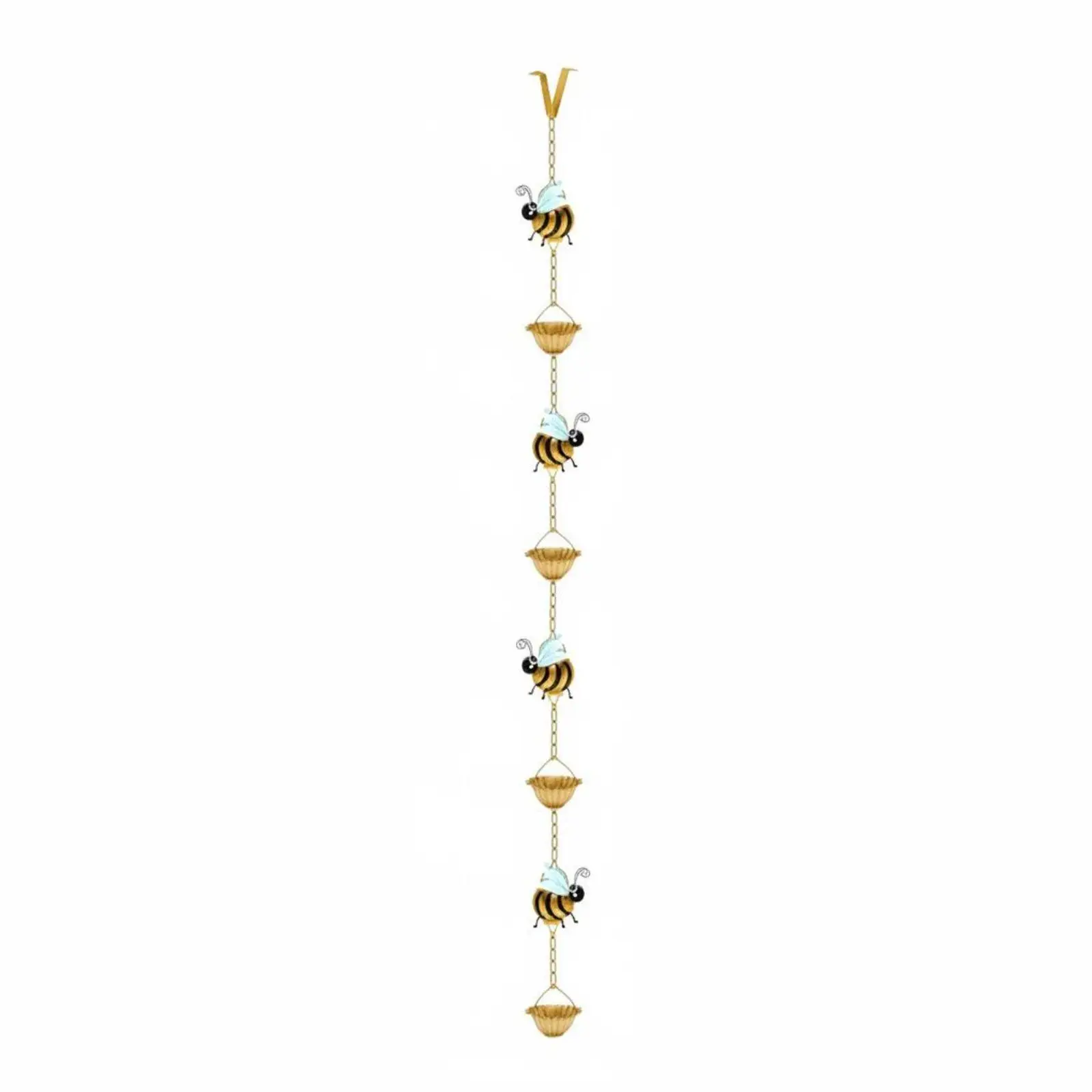 Bee Rain Chain Weather-Resistant Playful Bee Water Chain Rust-Proof Rainwater