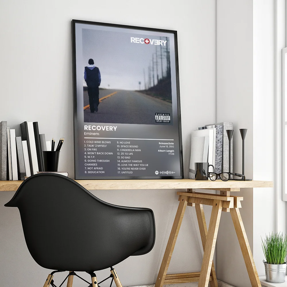 Super Rapper Eminems Movie Sticky Posters Vintage Room Home Bar Cafe Decor Vintage Decorative Painting