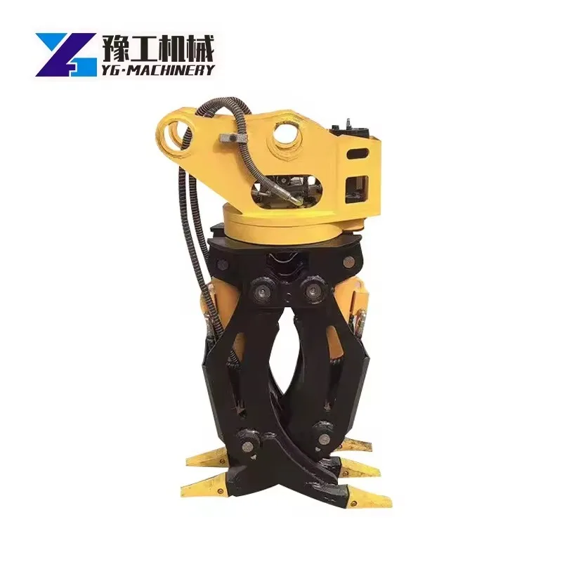 

Factory Price Rotatting Wood Grapple Excavator Attachments Grapple Hydraulic Attachment Fixed Rotary Optional Tree Shear