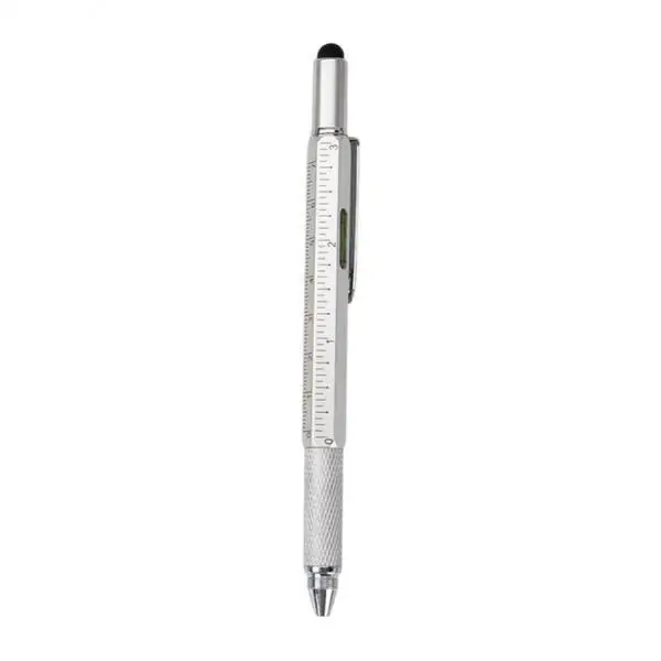 

Touch Pen Multitool with Ballpoint Metallic Finish Ruler and Screwdriver for Office School and Gift Occasions
