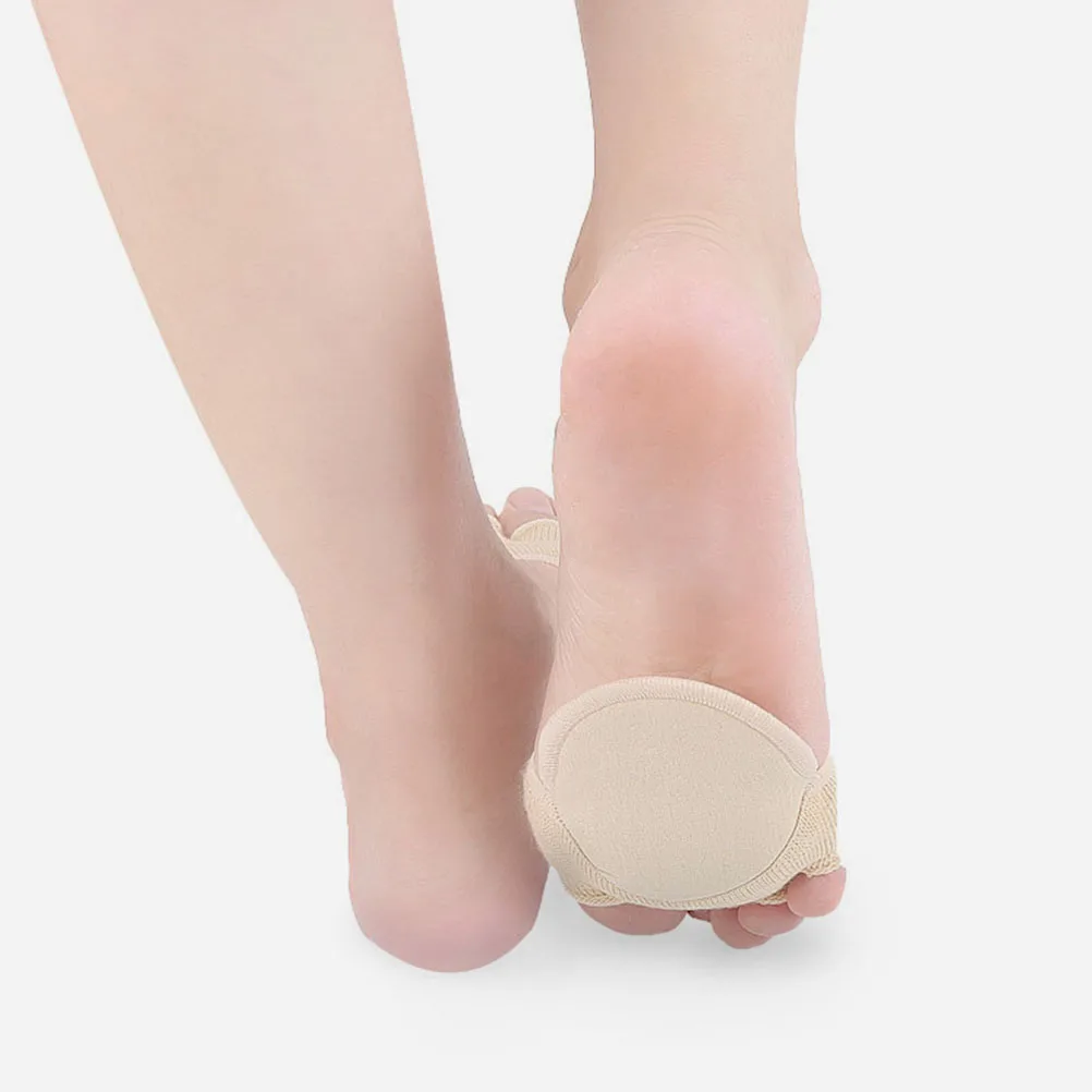 

2 Pairs Five-finger Sandal Nylon Half Socks Thin Toe Topper Socks Breathable Anti-slip Pad for Women Half Stockings